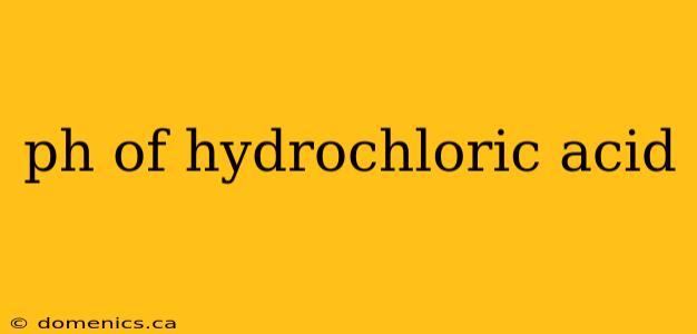 ph of hydrochloric acid