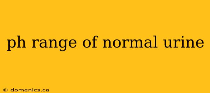 ph range of normal urine