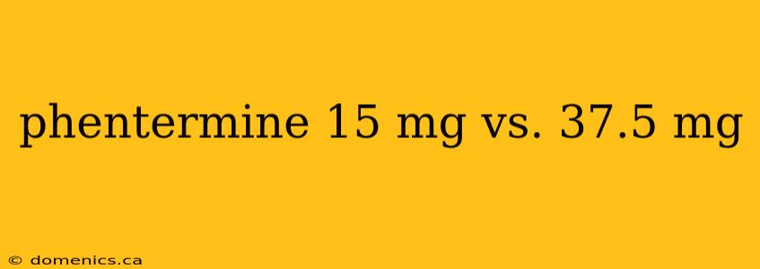 phentermine 15 mg vs. 37.5 mg