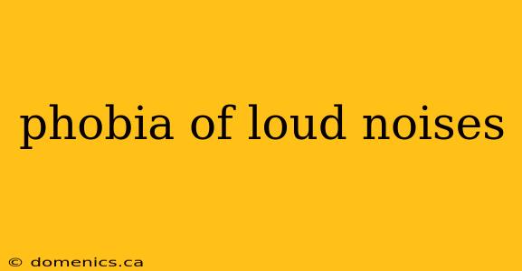 phobia of loud noises