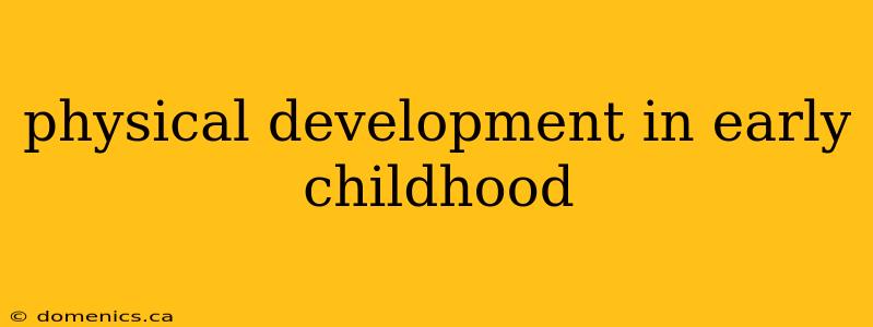 physical development in early childhood