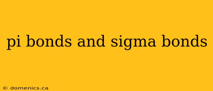 pi bonds and sigma bonds