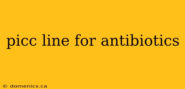 picc line for antibiotics