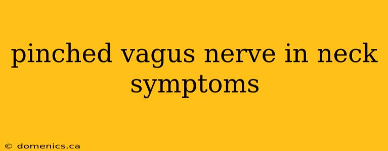 pinched vagus nerve in neck symptoms