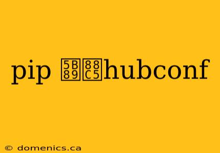 pip 安装hubconf
