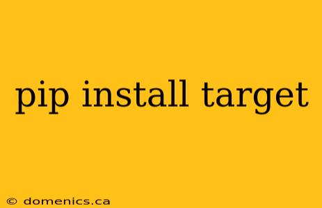 pip install target