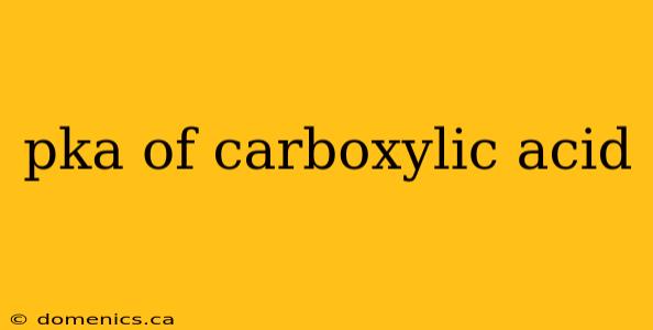 pka of carboxylic acid