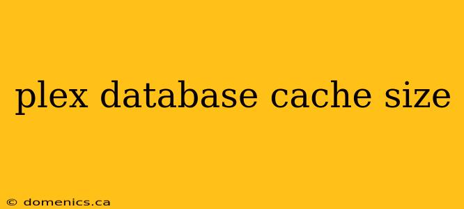 plex database cache size