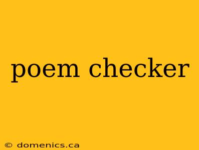 poem checker