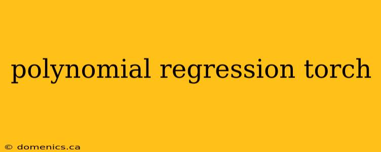 polynomial regression torch