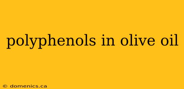 polyphenols in olive oil