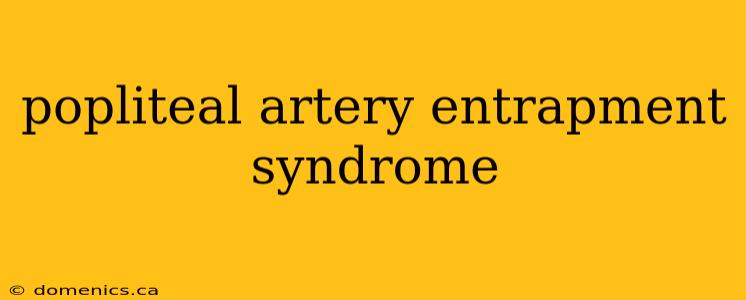 popliteal artery entrapment syndrome