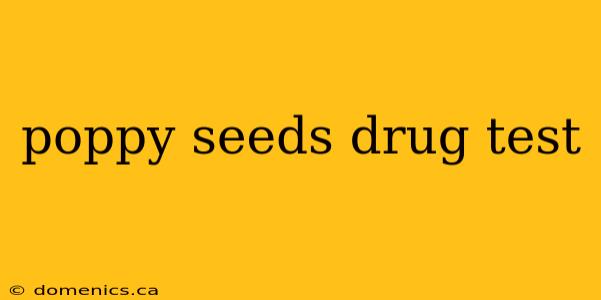 poppy seeds drug test