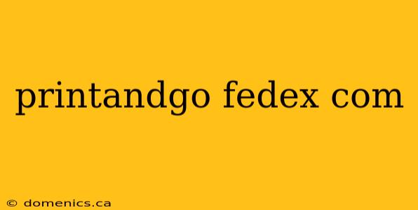 printandgo fedex com