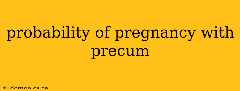 probability of pregnancy with precum