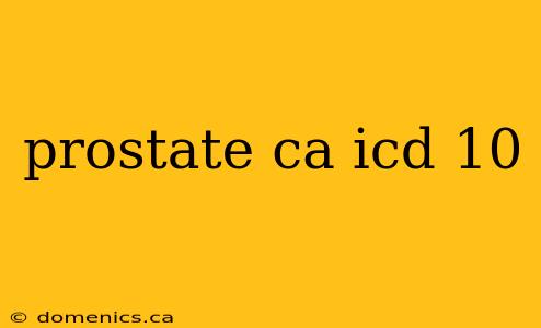 prostate ca icd 10