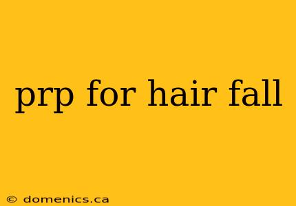 prp for hair fall