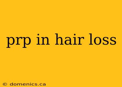 prp in hair loss