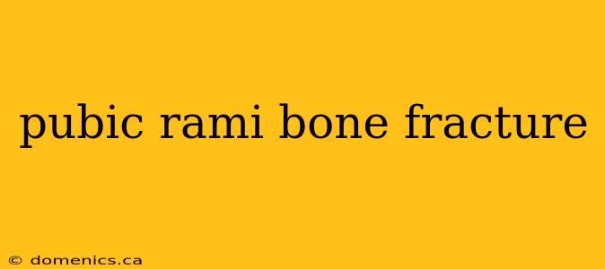 pubic rami bone fracture