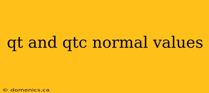 qt and qtc normal values