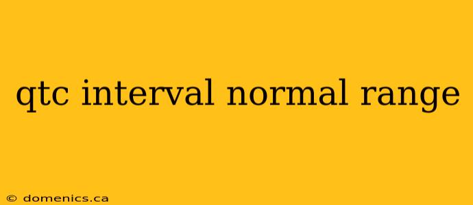 qtc interval normal range