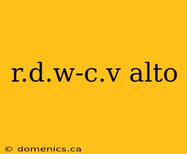 r.d.w-c.v alto