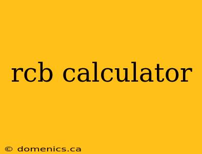 rcb calculator