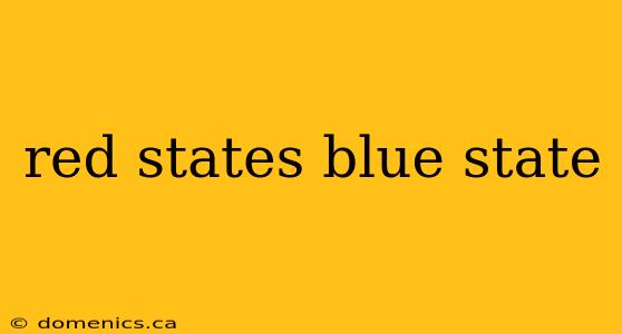 red states blue state