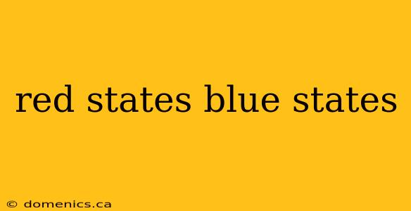 red states blue states