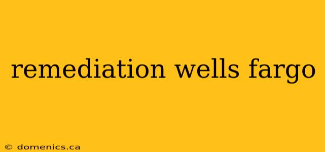 remediation wells fargo