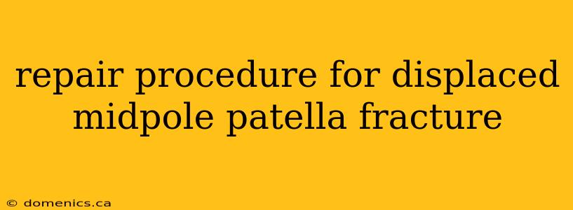 repair procedure for displaced midpole patella fracture