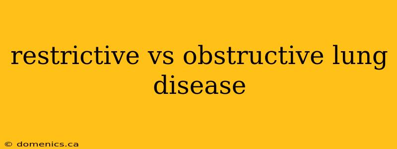 restrictive vs obstructive lung disease