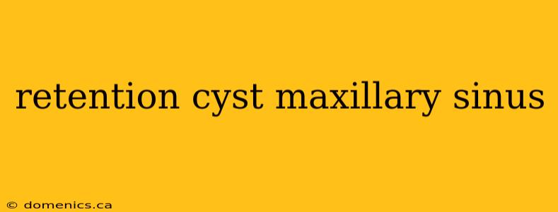 retention cyst maxillary sinus