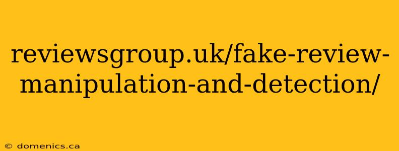 reviewsgroup.uk/fake-review-manipulation-and-detection/