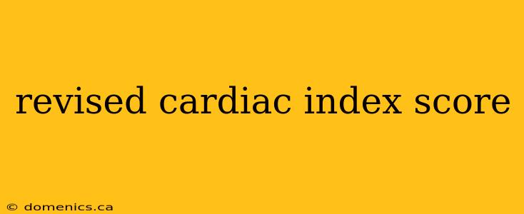 revised cardiac index score