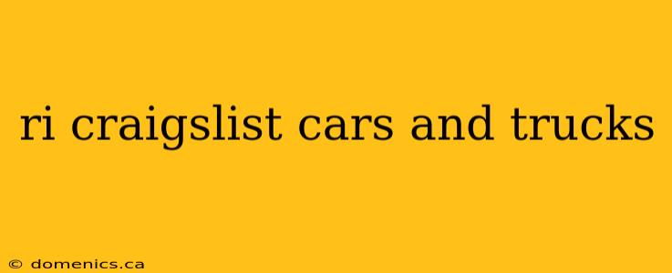 ri craigslist cars and trucks