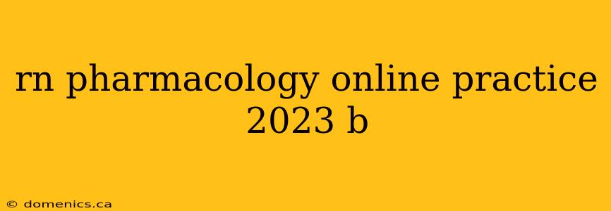 rn pharmacology online practice 2023 b