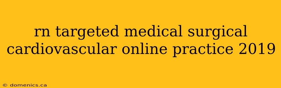 rn targeted medical surgical cardiovascular online practice 2019