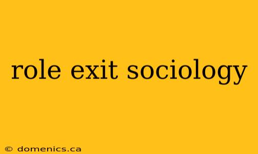 role exit sociology