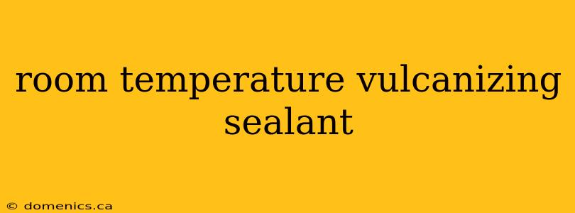 room temperature vulcanizing sealant