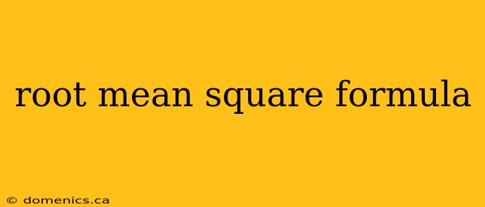 root mean square formula