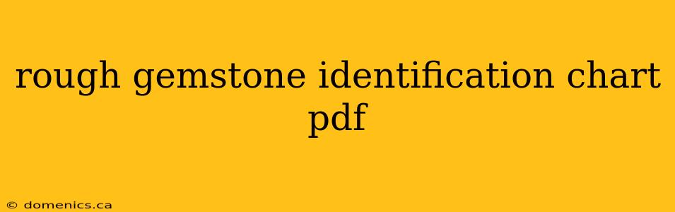 rough gemstone identification chart pdf