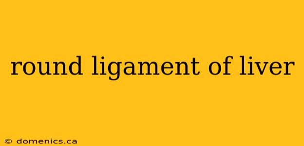 round ligament of liver