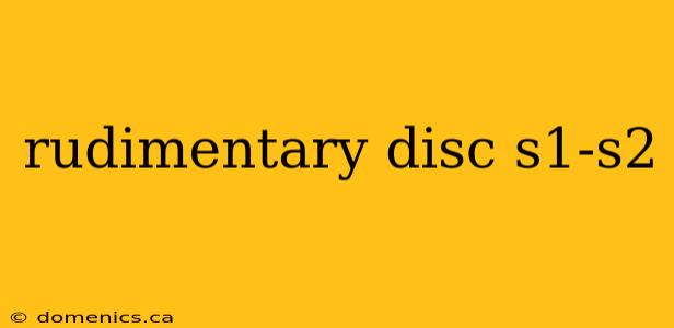rudimentary disc s1-s2