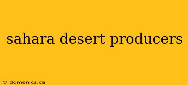 sahara desert producers