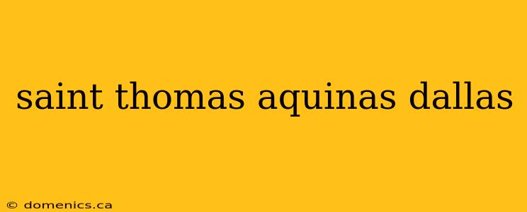 saint thomas aquinas dallas