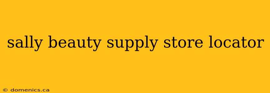 sally beauty supply store locator