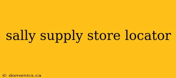 sally supply store locator