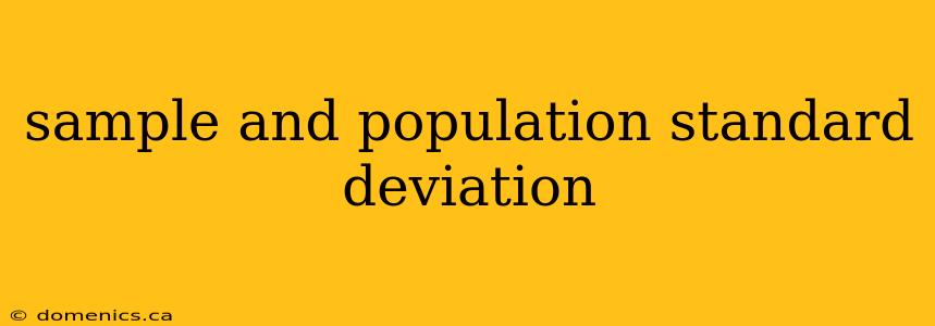 sample and population standard deviation