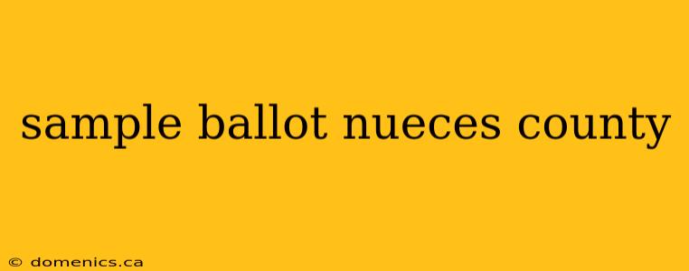 sample ballot nueces county